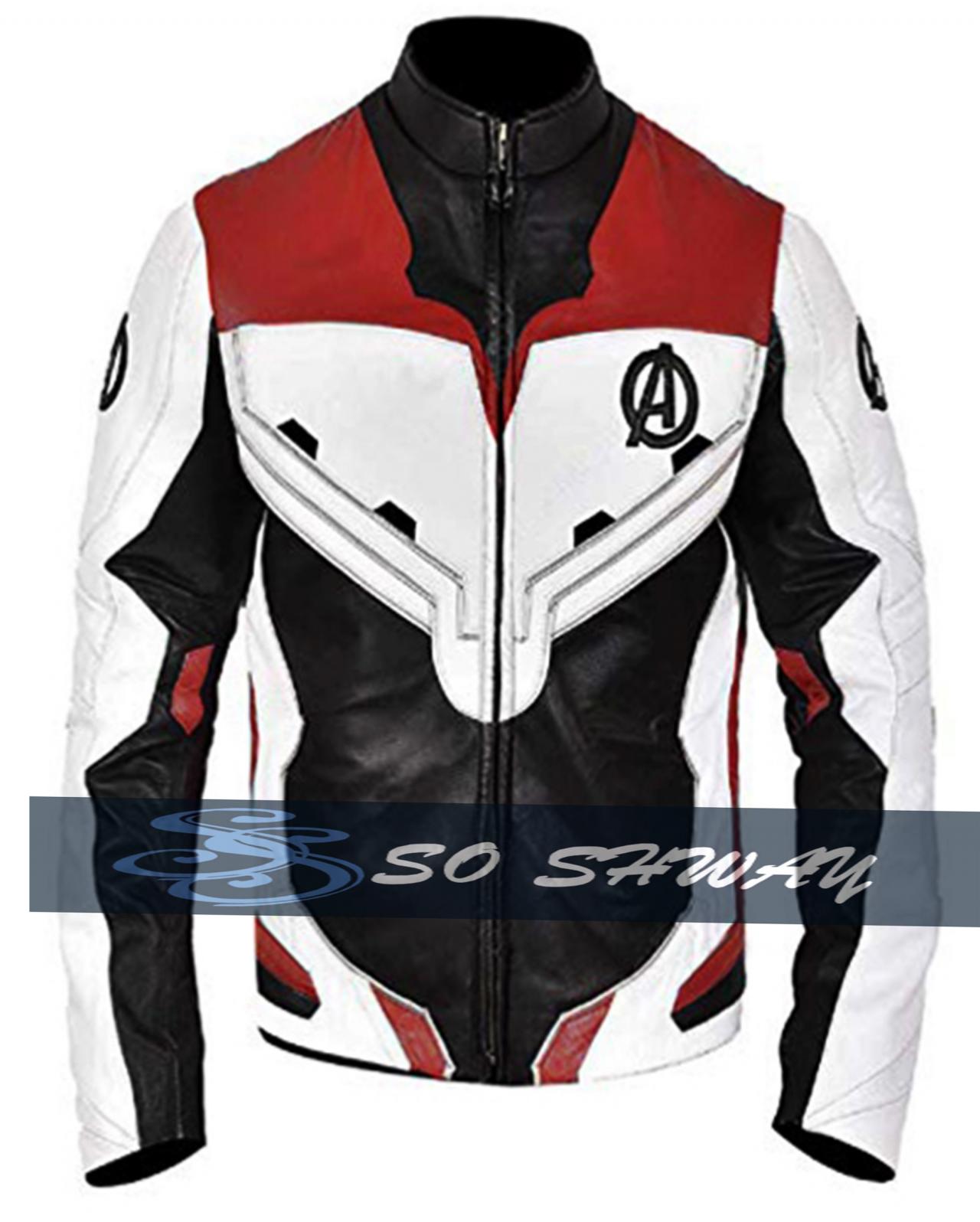 Avengers Endgame Faux Leather Jacket Quantum Realm Superhero Cosplay Costume For Men
